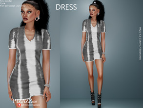 Sims 4 — Painted Cotton Dress by pizazz — www.patreon.com/pizazz Painted Cotton Dress. Casual, formal, and party. This