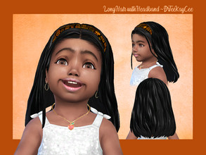 Sims 4 — Long Hair with Headband ~ Toddler by drteekaycee — So let your toddler sims hair flow free with this cute style!
