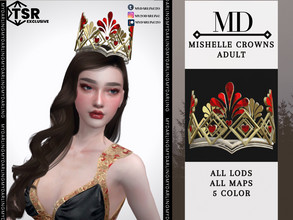 Sims 4 — Mishelle crowns adult by Mydarling20 — new mesh base game compatible all lods all maps 5 colors