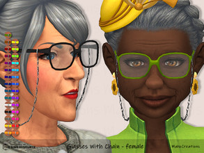 Sims 4 — Glasses - female by MahoCreations — These glasses with chain are specially made for the elderly, but youngsters