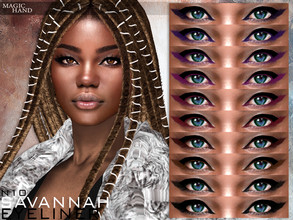 Sims 4 — Savannah Eyeliner N10 by MagicHand — Thick winged eyeliner in 12 swatches - HQ Compatible. Preview - CAS