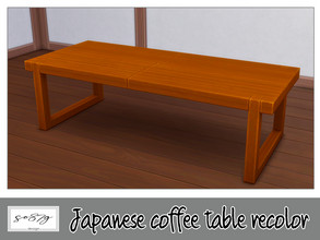 Sims 4 —  Japanese coffee table by so87g — cost: 140$, 3 colors, you can find it in surfaces - coffee table All my