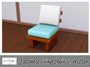 Sims 4 — Japanese living chair v1 by so87g — cost: 150$, 3 colors, colors, you can find it in comfort - chair (living)