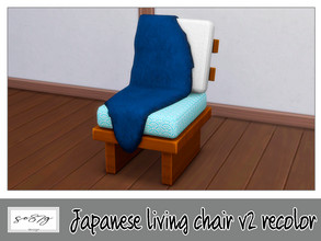 Sims 4 — Japanese living chair v2 by so87g — cost: 160$, 3 colors, colors, you can find it in comfort - chair (living)