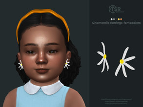 Sims 4 — Chamomile earrings for toddlers by sugar_owl — Flower earrings for female sims. Toddler only. BG and HQ