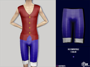 Sims 4 — Pirate Set Bottom by BeatBBQ — - 1 Color - All Texture Maps - New Mesh (All LODs) - Custom Thumbnail - HQ