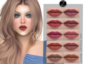 Sims 4 — LIPSTICK Z204 by ZENX — -Base Game -All Age -For Female -10 colors -Works with all of skins -Compatible with HQ