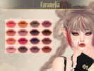 Sims 4 — Caramelia Lipstick by Kikuruacchi — - It is suitable for Female and Male. ( Teen to Elder ) - 16 swatches - HQ