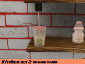Sims 4 — Kitchen set II drink by siomisvault — Surprise! it's a bubble Tea again! haha but but are cute.Thank you for the