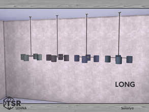 Sims 4 — Lenna. Ceiling Light, long by soloriya — Ceiling light, long. Part of Lenna set. 4 color variations. Category: