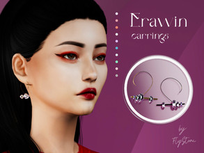 Sims 4 — "Erawin" earrings by FlyStone — Shiny earrings for party/formal/everyday or whatever you want)