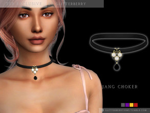 Sims 4 — Jang Choker by Glitterberryfly —  A choker inspired by Hotel Del Luna