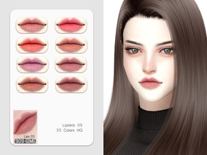 Sims 4 — Lipstick 05 HQ by 909SIMS — 35 Colors HQ