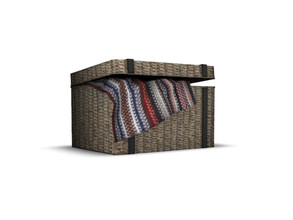 Sims 4 — Chloe Dining Basket by Angela — Chloe Dining Decorative wicker basket with blanket.
