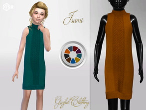Sims 4 — Isami by Garfiel — - 14 colours - Everyday, party, formal - Base game compatible - HQ compatible