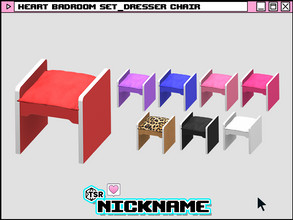 Sims 4 — heart badroom set_dresser chair by NICKNAME_sims4 — heart badroom set 11 package files. -heart badroom set_heart
