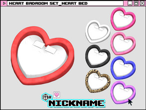 Sims 4 — heart badroom set_heart bed by NICKNAME_sims4 — heart badroom set 11 package files. -heart badroom set_heart bed