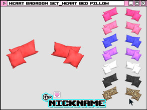 Sims 4 — heart badroom set_heart bed pillow by NICKNAME_sims4 — heart badroom set 11 package files. -heart badroom