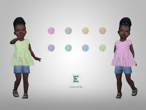 Sims 4 — Toddler Top 08.07 by ErinAOK — Toddler Swiss Dot Top 8 Swatches