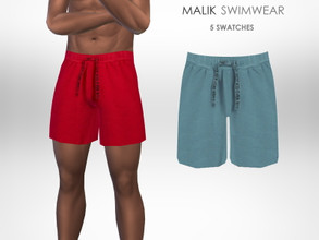 Sims 4 — Malik Swimwear by Puresim — Swimwear shorts for men in 5 swatches.