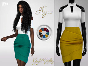 Sims 4 — Kagami by Garfiel — - 12 colours - Everyday, party, formal - Base game compatible - HQ compatible