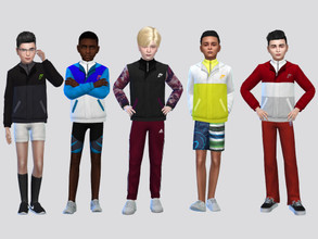 Sims 4 — Track Jacket Boys by McLayneSims — TSR EXCLUSIVE Standalone item 8 Swatches MESH by Me NO RECOLORING Please