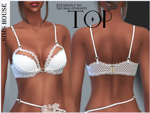 Sims 4 — LACE BRA by Sims_House — LACE BRA 6 color options. Lace bra for The Sims 4 . Link to the bottom in the
