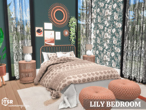 Sims 4 — Lily Bedroom | TSR CC Only  by Summerr_Plays — A cozy little bedroom in warm colors. 