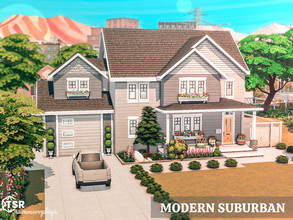 Sims 4 — Modern Suburban | gallery  by Summerr_Plays — A modern suburban home in Del Sol Valley for a large sim family. 