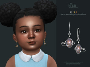 Sims 4 — Saturn earrings for toddlers by sugar_owl — Female Saturn earrings with pearls. Toddler only. BG and HQ