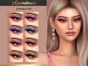 Sims 4 — Eyeshadow N21 by Anonimux_Simmer — - 8 Shades - Compatible with the color slider - BGC - HQ - Thanks to all CC