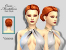Sims 4 — Vanesa-Hair Style by Oscar_Montellano — All lods Hat compatible 24 ea swatches BGC