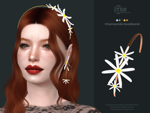 Sims 4 — Chamomile headband by sugar_owl — Flower headband for male and female sims. BG and HQ compatible. 5 swatches.