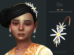 Sims 4 — Chamomile headband for kids by sugar_owl — Flower headband for male and female sims. Child only. BG and HQ