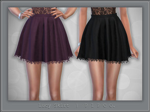 Sims 4 — Lucy Skirt. by Pipco — A lace skirt in 13 colors. Base Game Compatible New Mesh All Lods HQ Compatible Shadow,