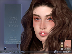 Sims 4 — Naani Star Nosering Left by PlayersWonderland — A cute but simple star nostril piercing with a small hoop
