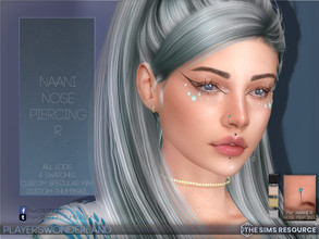 Sims 4 — Naani Star Nosering Right by PlayersWonderland — A cute but simple star nostril piercing with a small hoop