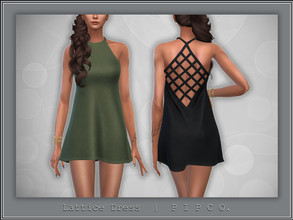 Sims 4 — Lattice Dress. by Pipco — A mini dress in 17 colors. Base Game Compatible New Mesh All Lods HQ Compatible
