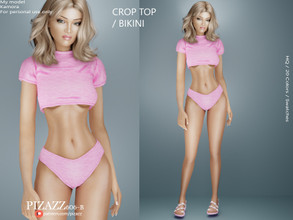 Sims 4 — Crop / Bikini Top by pizazz — www.patreon.com/pizazz This top can be worn every day or at that fun party! It's