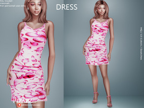 Sims 4 — Summer Fun Dress by pizazz — www.patreon.com/pizazz A beautiful spring dress with a great print. Casual, formal,