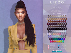 Sims 4 — [Patreon] Lizzo - Hairstyle by Anto — Long braided ponytail