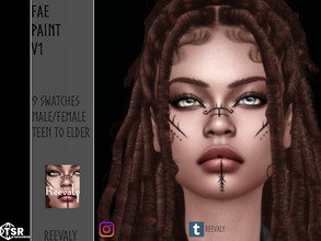Sims 4 — Fae Paint V1 by Reevaly — 9 Swatches. Teen to Elder. Male and Female. Base Game compatible. Please do not