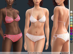 Sims 4 — Sequin Bikini Bottom - Set29-2 by ekinege — The sequin bikini bottom features side tie closures. 14 different