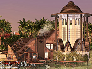 Sims 4 — Sandy Lighthouse | noCC by simZmora — An unusual building with a lighthouse that has long been out of use and
