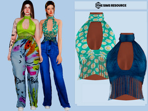 Sims 4 — Joan Top by couquett — -avaible in 22 swatches -new mesh -HQ mod Compatible -Custom thumbnail -Original mesh