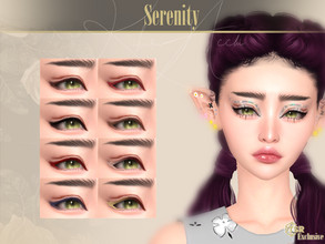 Sims 4 — Serenity Eyeliner by Kikuruacchi — - It is suitable for Female and Male. ( Teen to Elder ) - 8 swatches - HQ