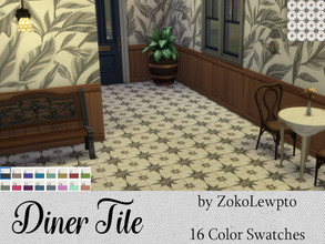 Sims 4 — Diner Tile Floor by ZokoLewpto — This tile looked gorgeous 20 years ago! Now it's alright I guess. But it's