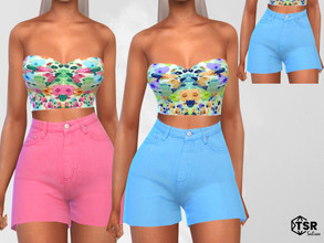 Sims 4 — Summer Colorful Denim Shorts by saliwa — Summer Colorful Denim Shorts 4 swatches