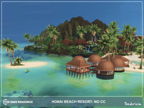 Sims 4 — Honai Beach Resort NoCC by Sedricia — Honai Beach Resort NoCC Sand Simoleon Beach, Sulani Resort House Full