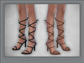 Sims 4 — Arizona Laced Heels. by Pipco — Laced heeled sandals in 10 swatches. Base Game Compatible New Mesh All Lods HQ